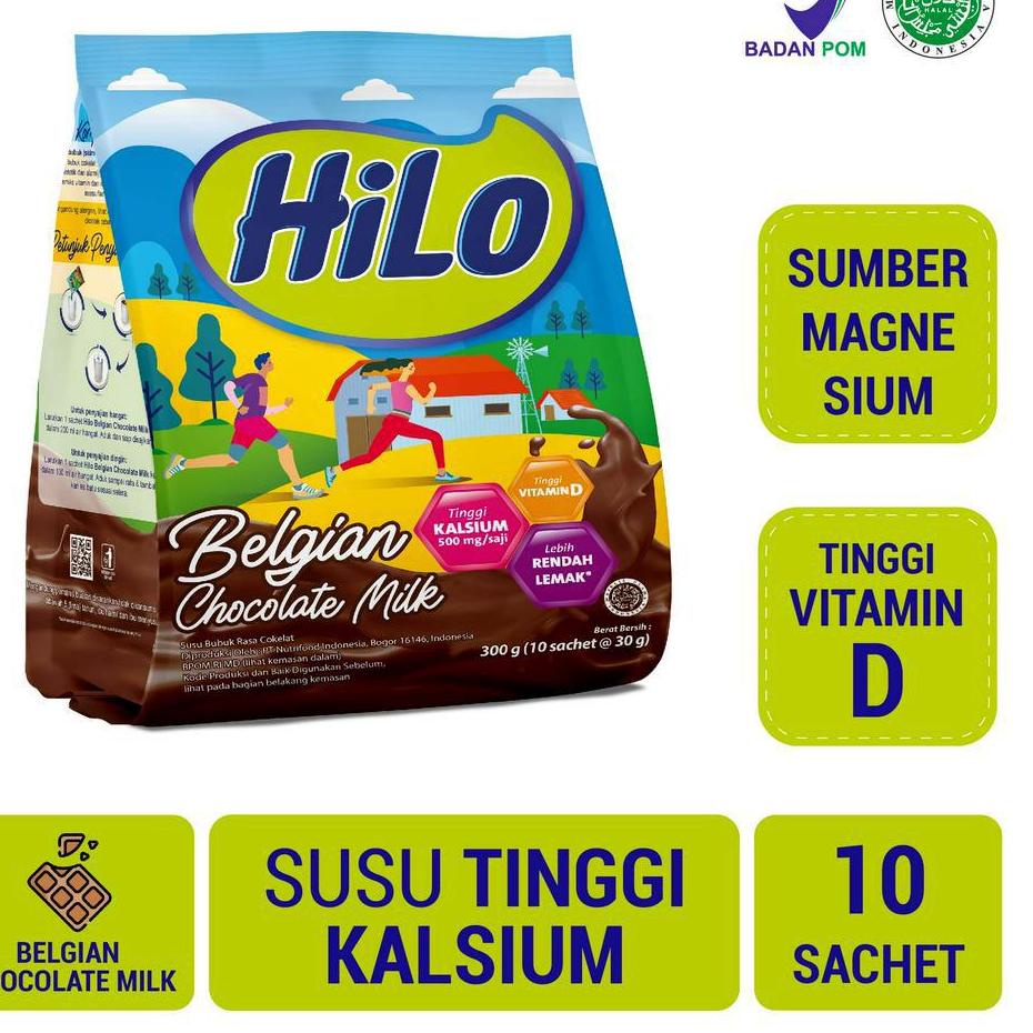 

Promo [KP8] HiLo Active Belgian Chocolate 300 gram (10 Sachet) - Susu Tinggi Kalsium