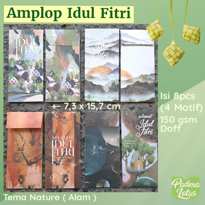 Amplop Idul Fitri besar uang tanpa lipat Aesthetic premium