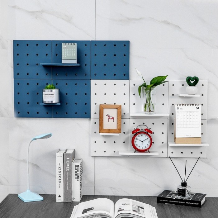 Rak Dinding Tempel Pegboard - Rak Dinding Organizer Tanpa Paku