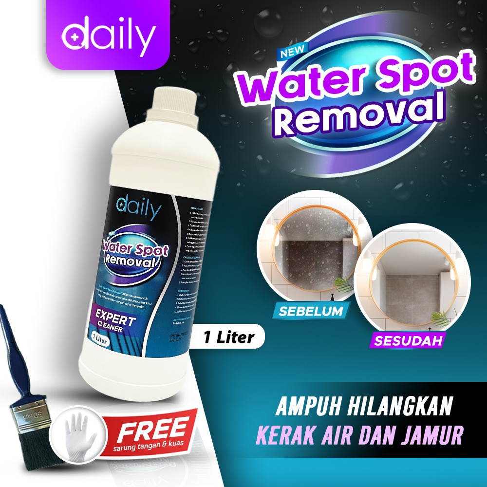 Daily Water Spot Removal Pembersih Kaca Pembersih Kerak Jamur Kaca Pembersih Cermin Ampuh Hilangkan Noda Pada Kaca