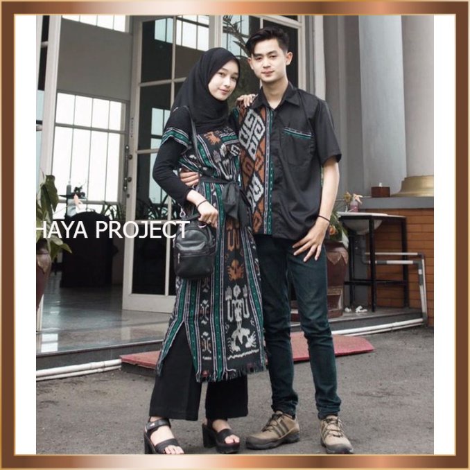 Couple Tenun - Baju Tenun Couple - Dress Kondangan - Couple Tenun - Batik Batik Couple Couple - Dres