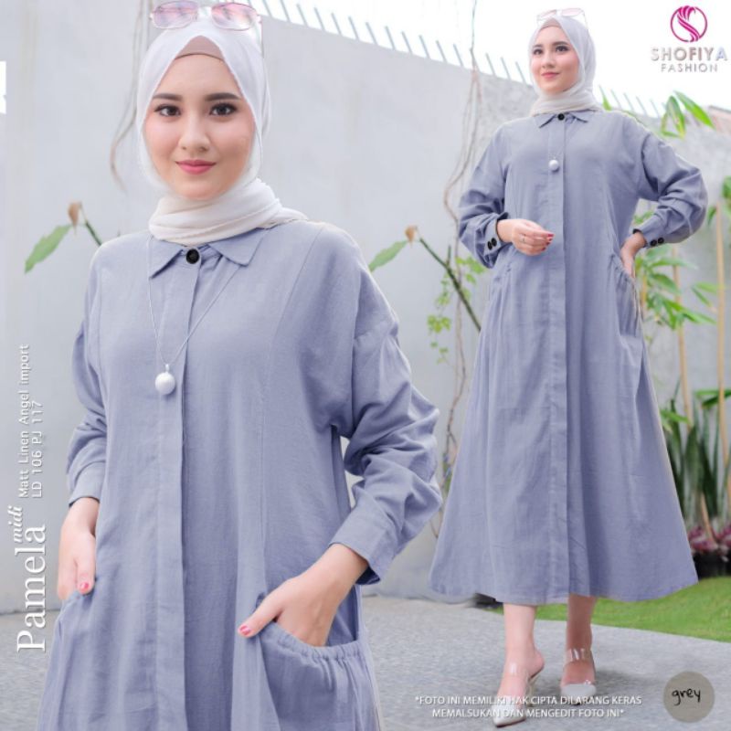 [READY] DRESS BEST SELLER KANCING AKTIV ELVA • PAMELA MIDI BY SHOFIYA