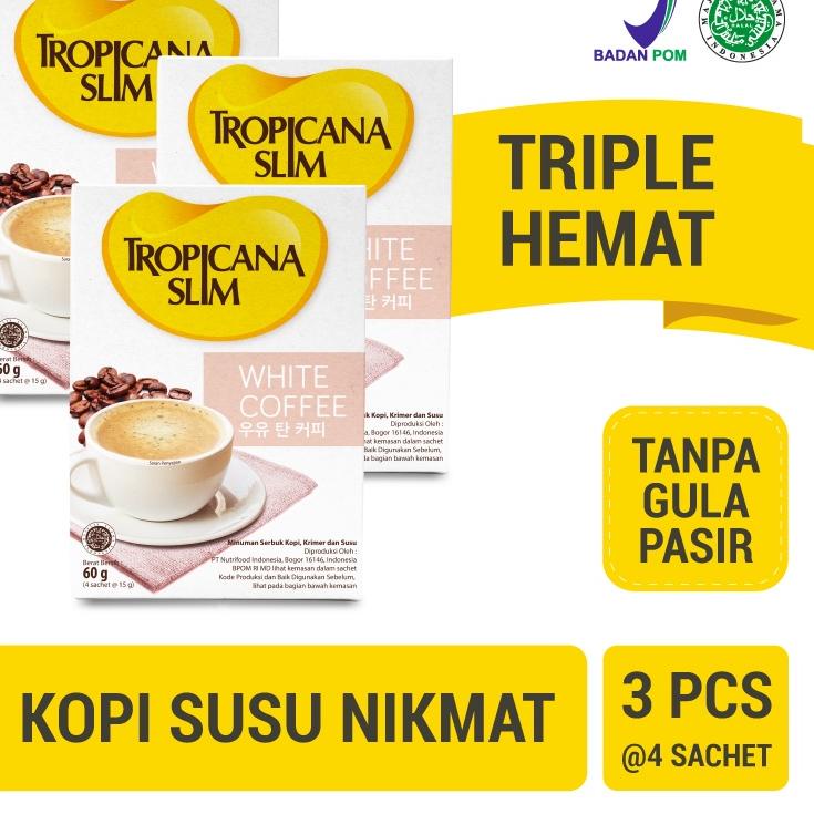 

TrxF0r5Q Triple Pack - Tropicana Slim White Coffee 4 Sch - Kopi Susu Nikmat Tanpa Gula Pasir