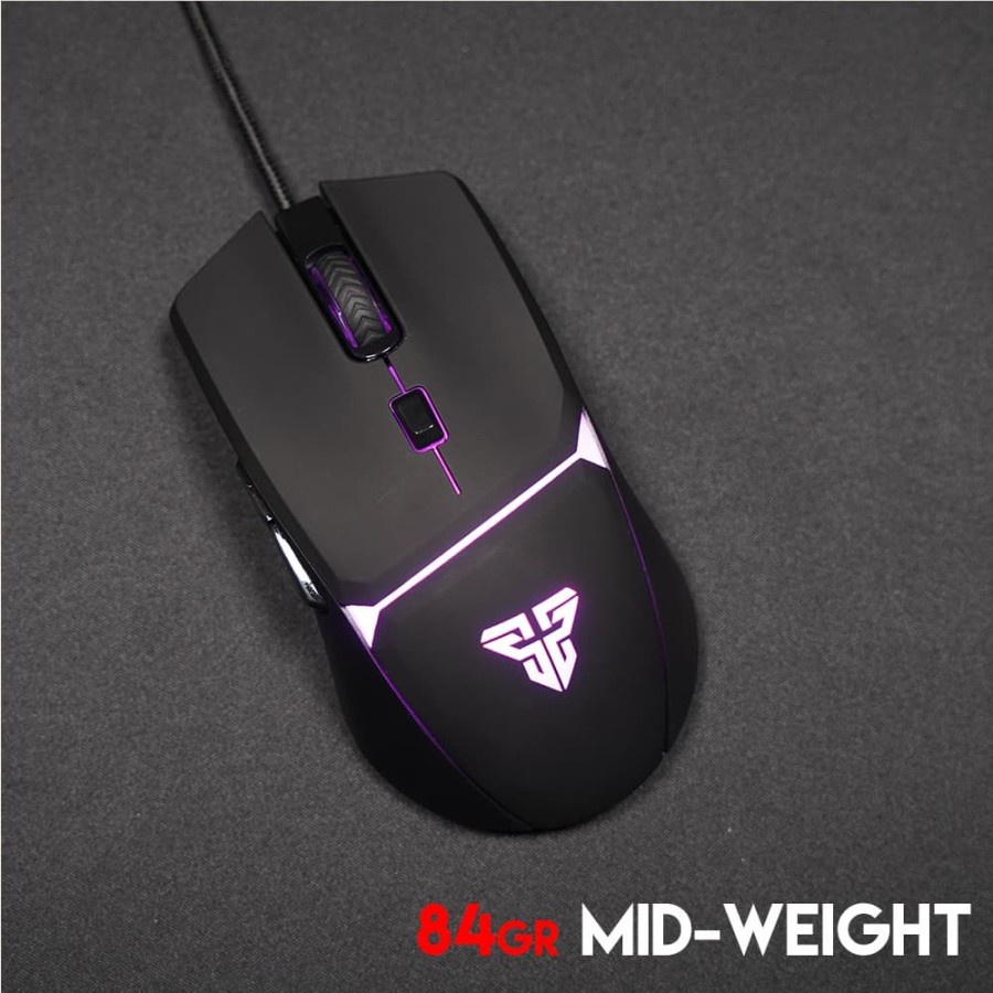 Mouse Fantech CRYPTO VX7 Gaming Macro - Black Hitam