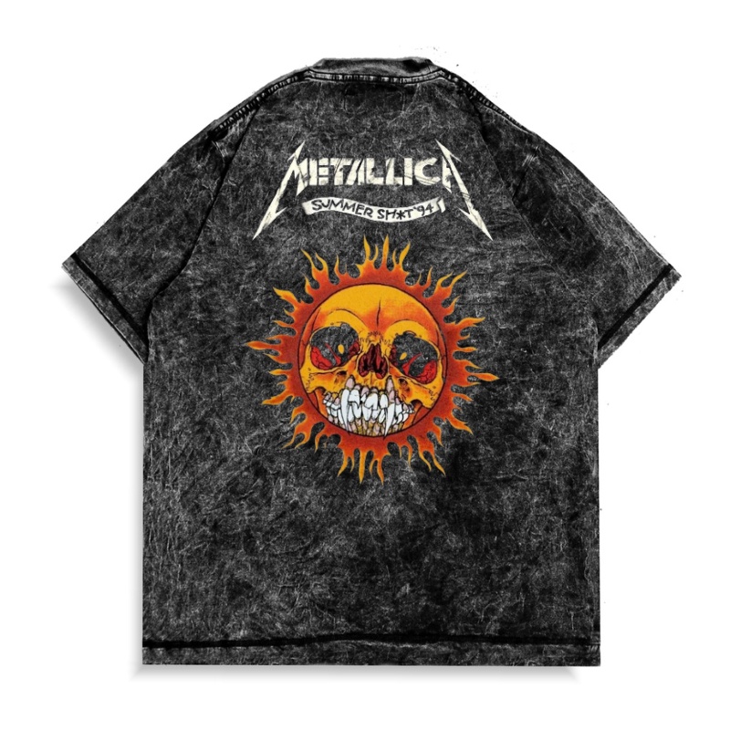 KAOS METALLICA OVERSIZE ACDC BLACK ICE/ SANDWASH / KAOS BAND / KAOS BAND METAL ROCK