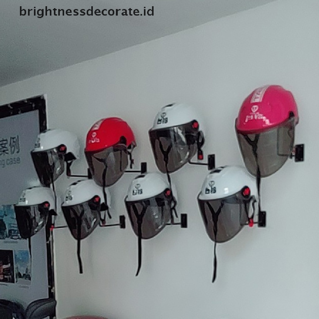 [Birth] Tempat Display Penyimpanan Topi Topi Rak Helm Stand Organizer Hanger Tempel Dinding [ID]