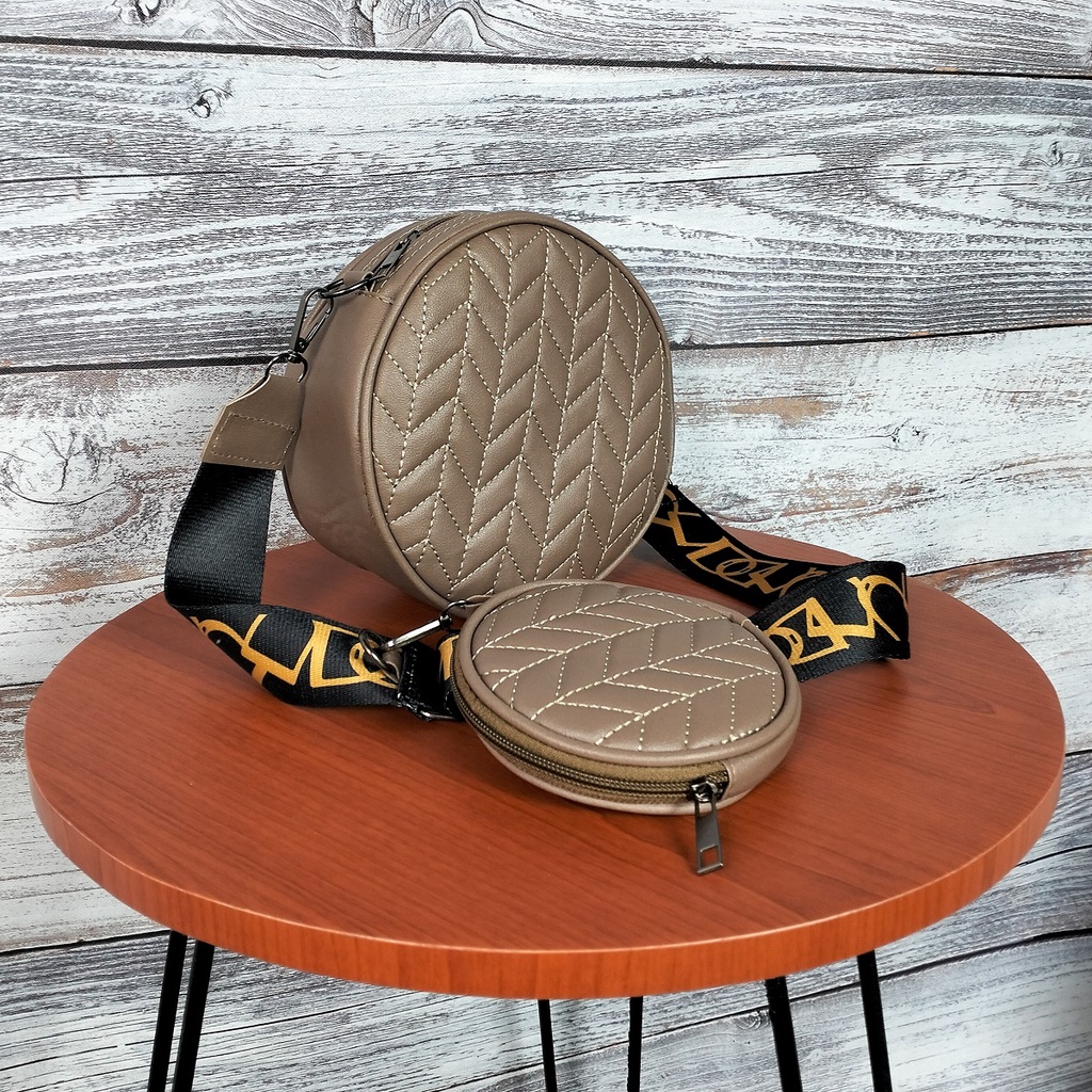 Tas Slingbag Wanita Nana Cricle Bag Premium Free Wallet