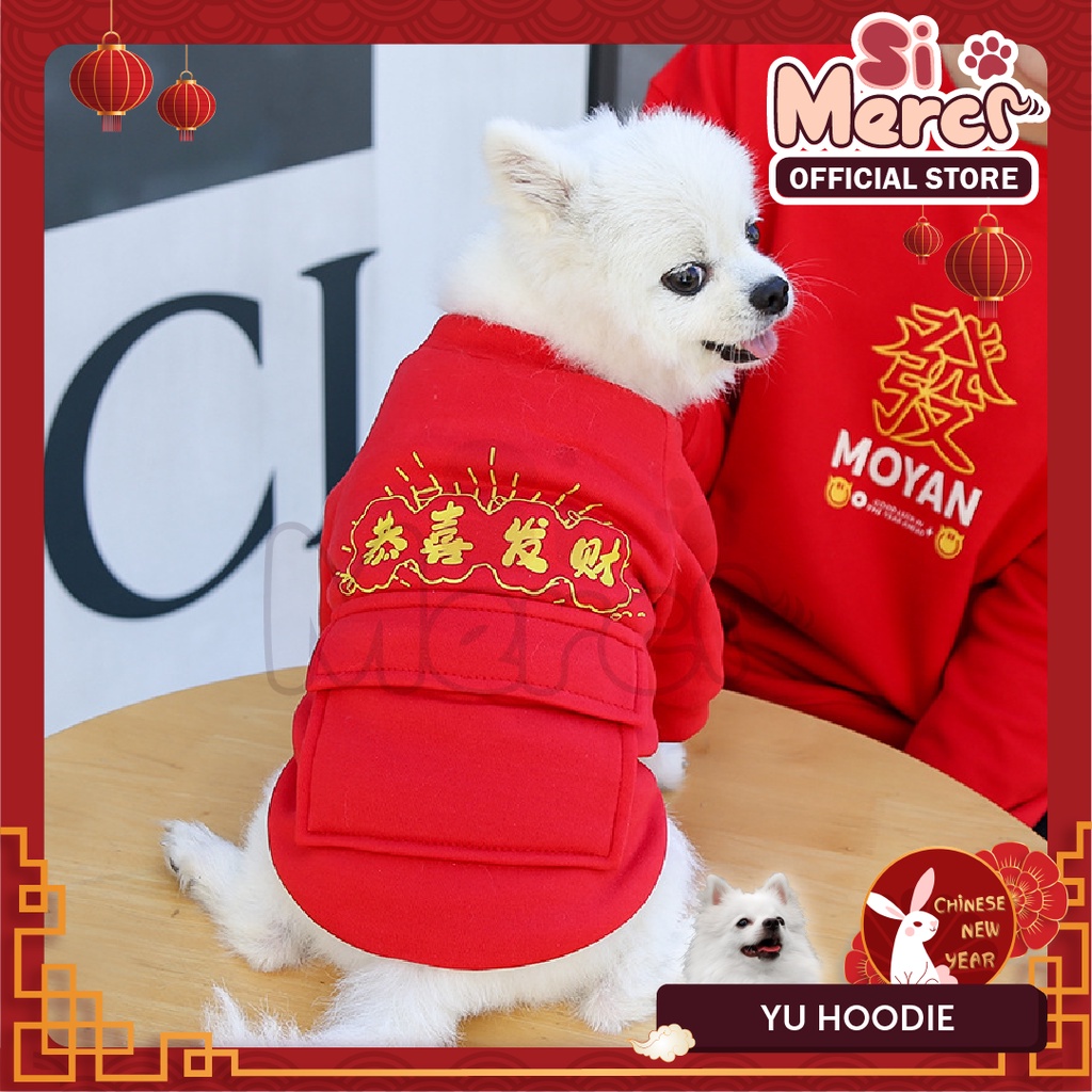 Baju Anjing Kucing Hewan Imlek / Baju Sweater Anjing Tahun Baru Imlek Chinese / Pet Clothes For Chinese New Year Big Size Dog / Baju Imlek Anjing Besar