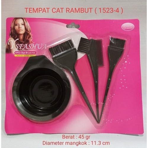 [4 Pcs] Sisir Semir + Mangkok Semir + Kuas / Mangkuk Mangkok Cat Rambut / Rebonding / Smoothing Aplicator Aplikator