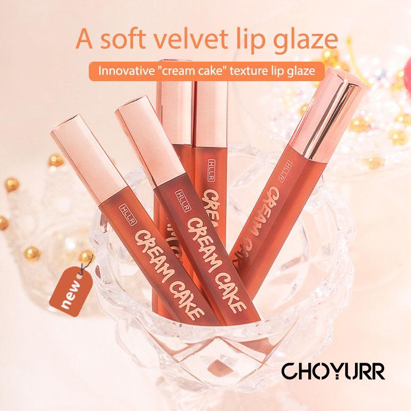 【COD】Lip Glaze Matte Lipstick Anti air Lipstick Velpet Lip Gloss Soft Matte Velvet Lip Glaze Smooth Smearing Multi-color Lip Mud-CH