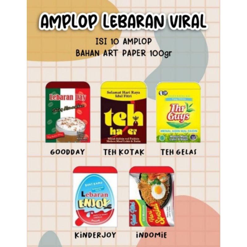 

AMPLOP LEBARAN SNACK VIRAL PERPACK ISI 10 PCS MEDIUM