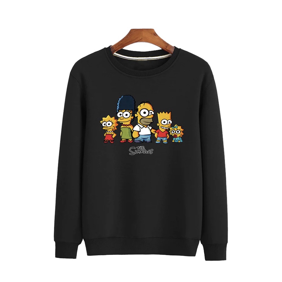 Sweater Basic Anak The Simson Untuk Anak Laki laki &amp; Perempuan Bahan Fleece Sz M-Xl (Usia 2-10 th )