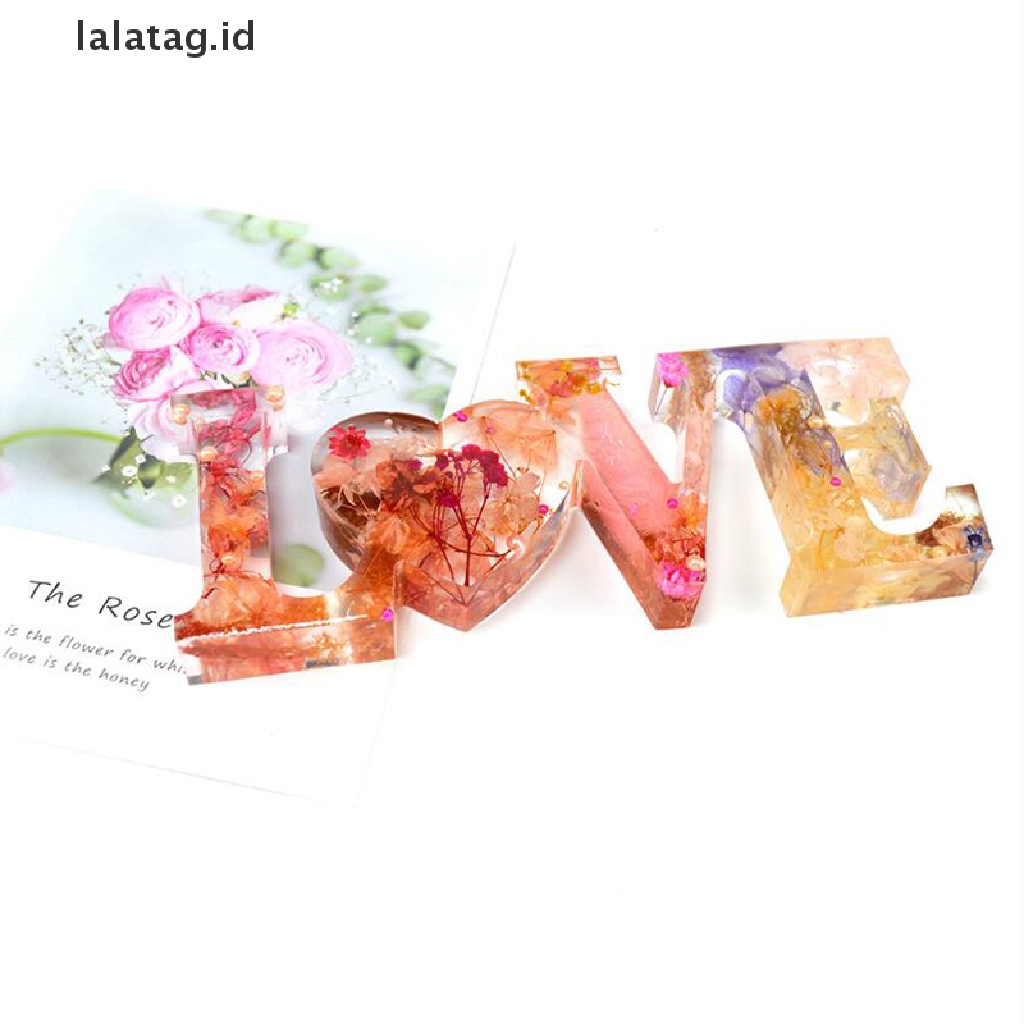 [lalatag] Love Word Cetakan Silikon Dekorasi Meja Rumah Epoxy Resin Mould Craft Tool DIY [ID]