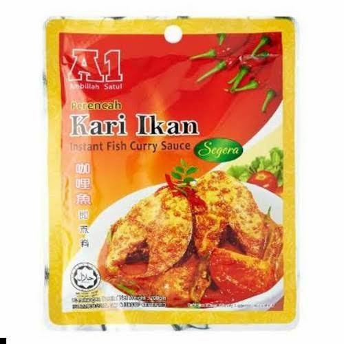 

Terlaris ✨ - Bumbu masak instant A1 perencah kari ikan fish curry sauce 200g 2.1.23