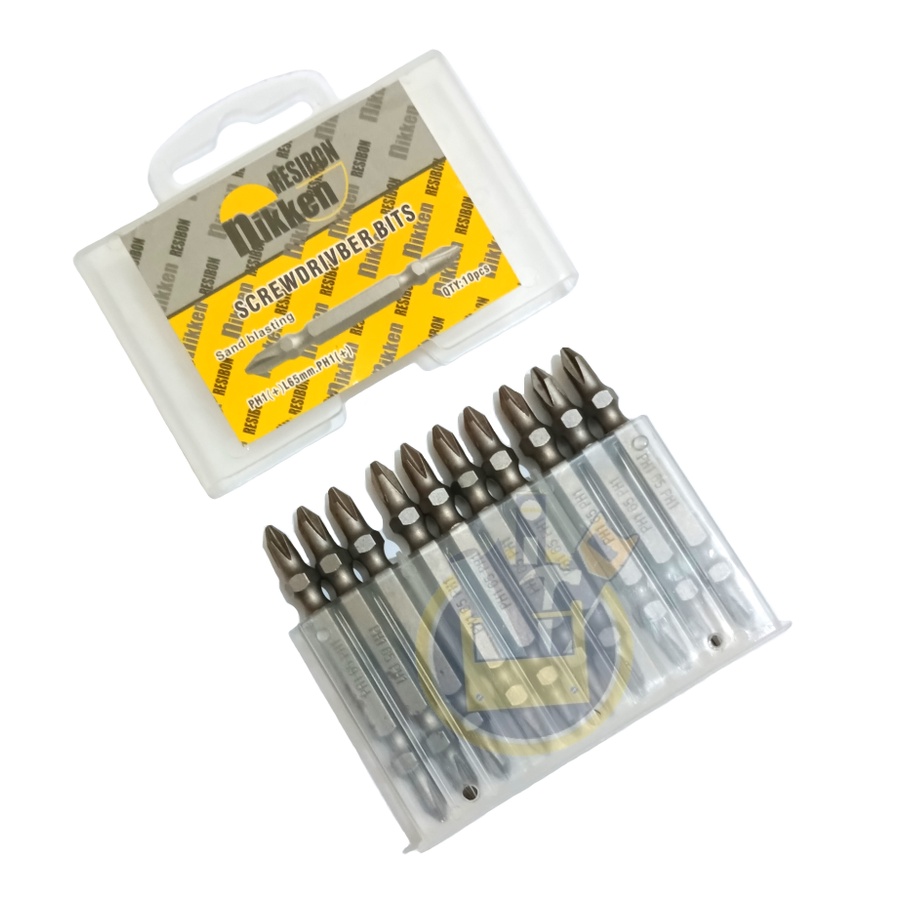 NIKKEN Mata Obeng Angin PH1 x 65mm Screwdriver Bits Magnet PH 1 x 65 Mm Screwdriver Bits ( ECER )
