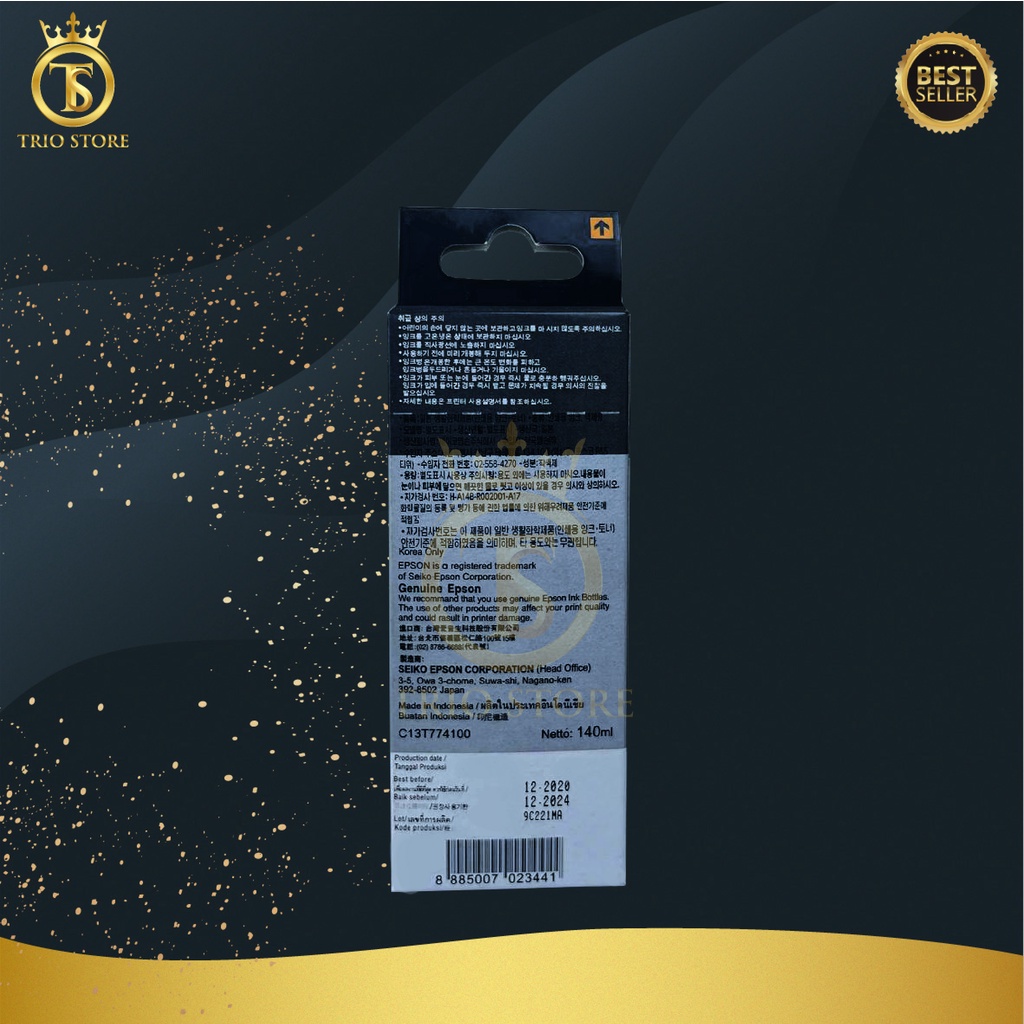 Tinta Epson 774 Black For Printer M100 M200 L655 L1455 Premium