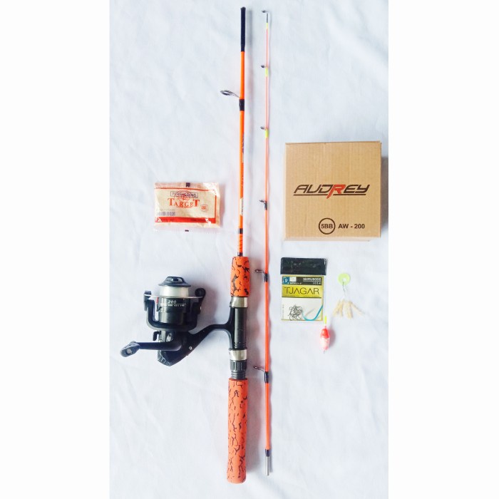 Paket Mancing Kolam Joran sambung 2 120 cm pancing ikan nila udang dll