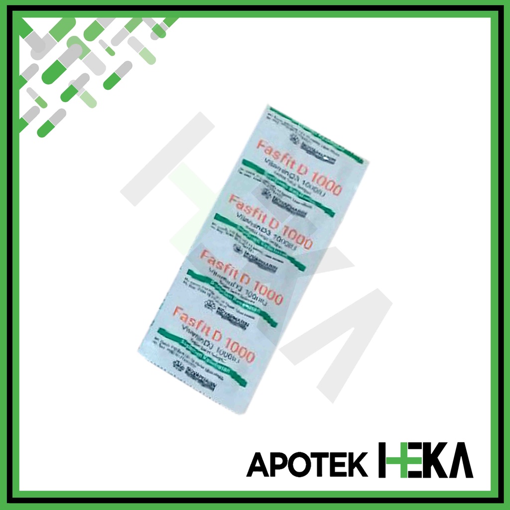 Fasfit D 1000 Strip isi 10 Tablet - Vitamin D3 1000 IU (SEMARANG)