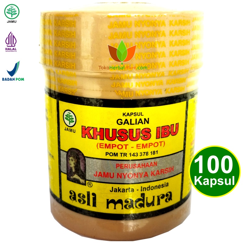 Jual 100 Kapsul Jamu Empot Empot Nyonya Karsih Ramuan Mpot Mpot Madura Empot Empotan Sudah 