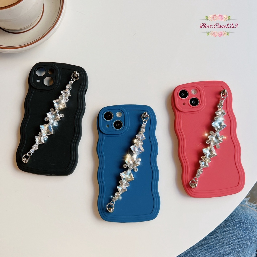 GC03 SOFTCASE GELOMBANG RANTAI DIAMOND FOR IPHONE 7 SE 2020 7+ 8+ X XS XR XS MAX 11 12 13 14 PRO MAX PLUS BC7063