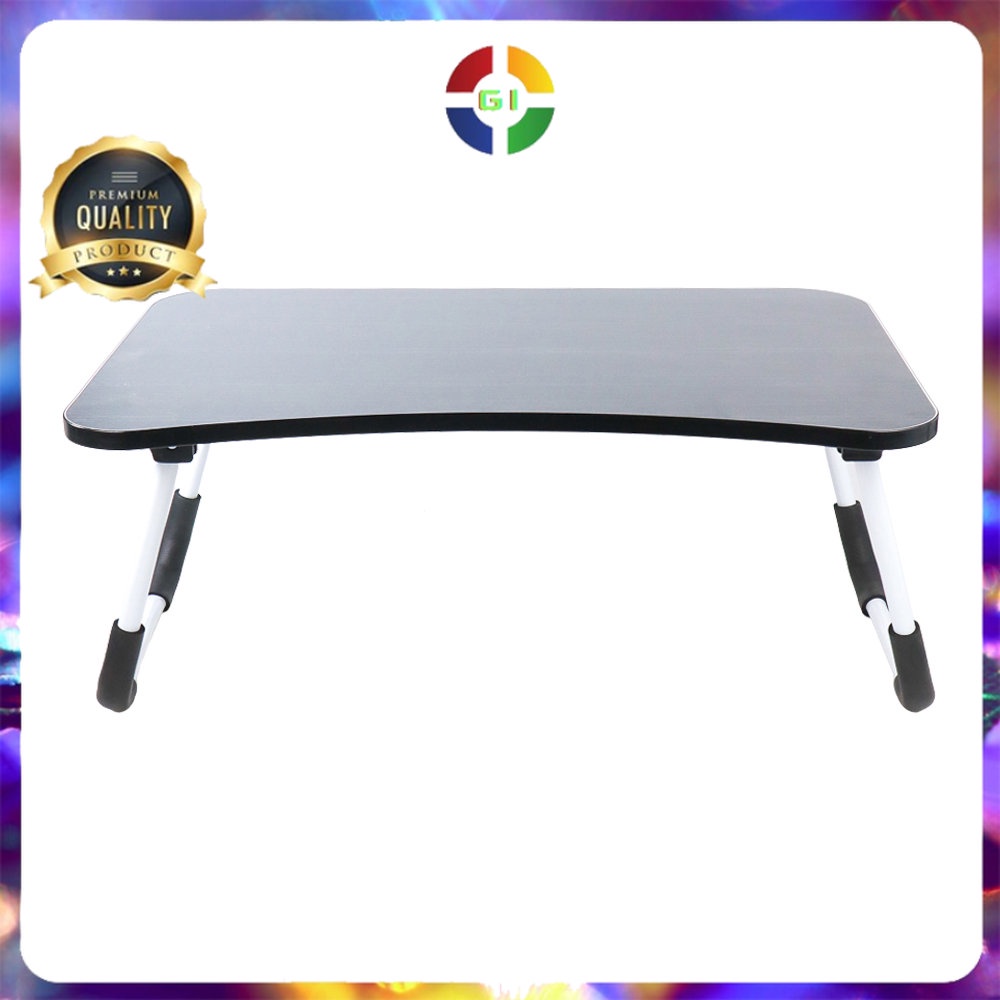 Meja Lipat Kayu Serbaguna Laptop Portable Desk Minimalist Design Black COD