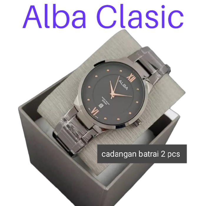 Jam Tangan Pria ALBA clasic Anti Air Keren  Murah Free Bok