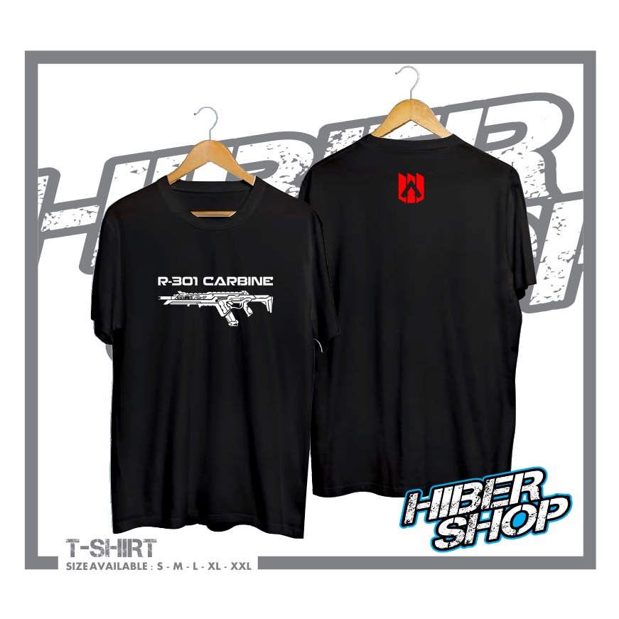 KAOS BAJU R-301 CARBINE WEAPON VECTOR APEX LEGENDS KAOS GAME GAMER - HIBER SHOP