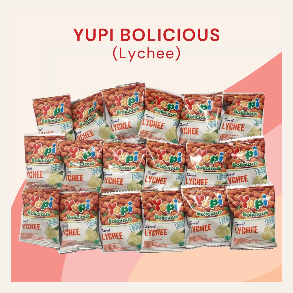 [DELISH SNACKS] Yupi Bolicious Satuan Per Pcs / Mandarin Lychee Blackberry Strawberry / Permen Yupi Murah