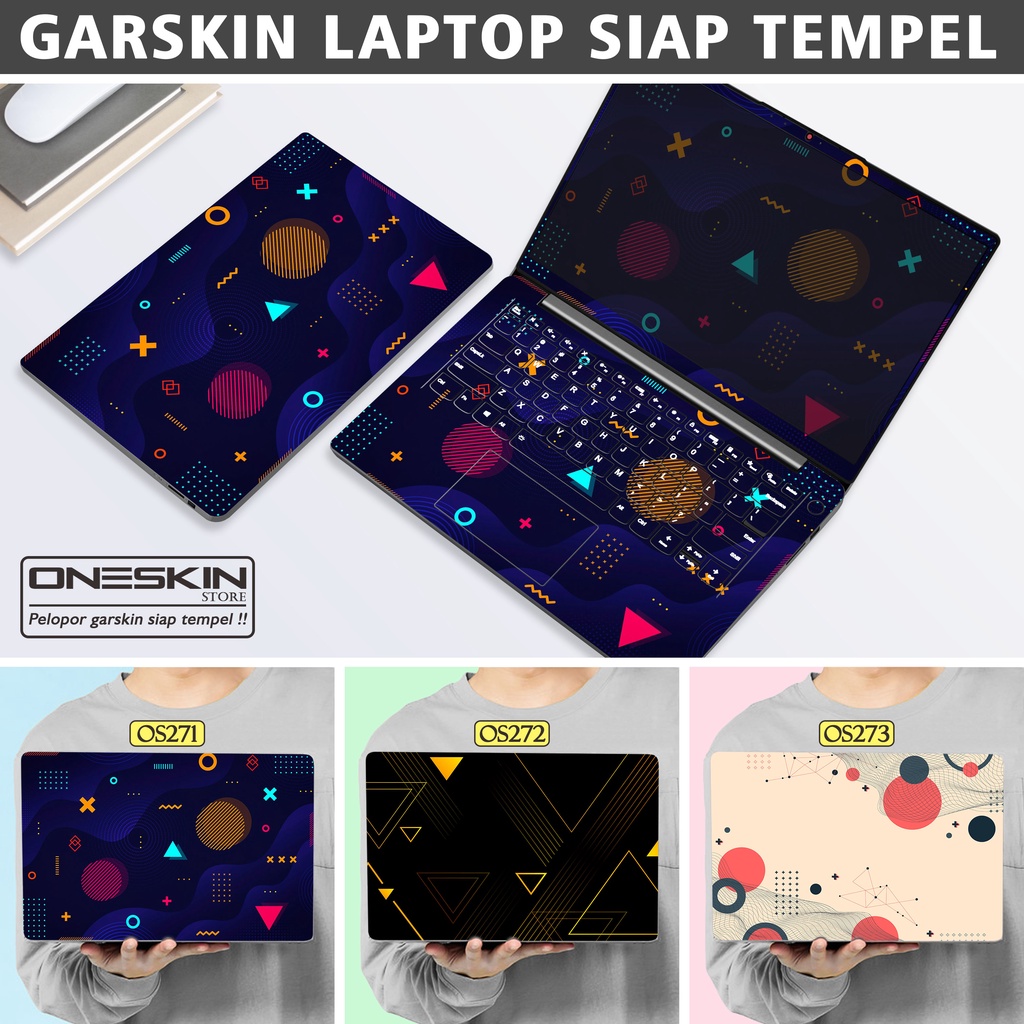 Garskin Sticker Laptop Protector Macbook Full Body Bottom Bezel Palmrest Skin Vector Geometric