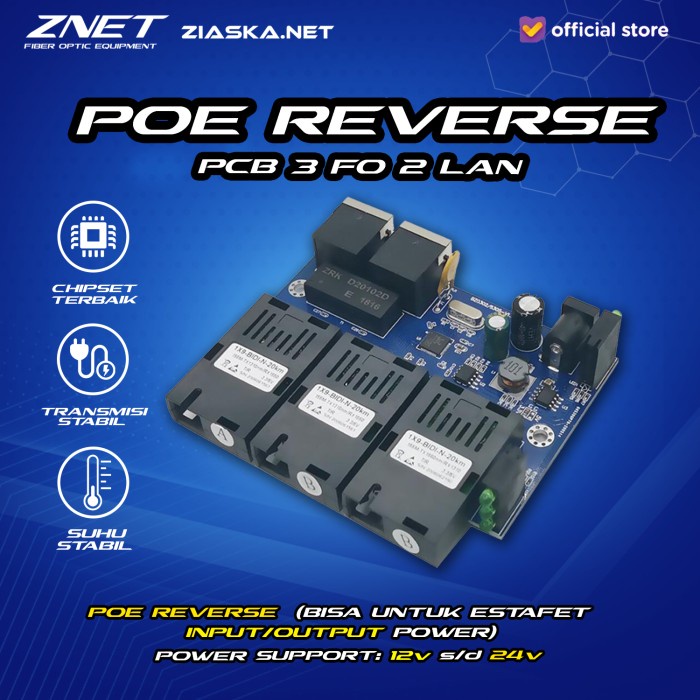 Produk Terbaru Poe Pcb 3 Fo 2 Lan Media Converter Reverse Poe Board Only 3 Fo 2 Lan