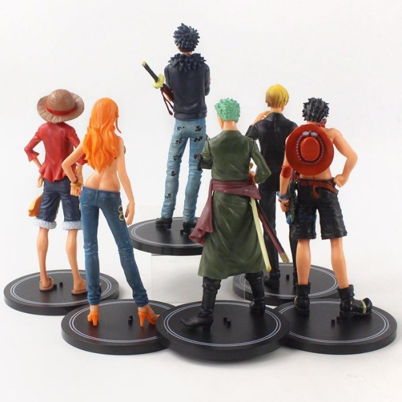 ACTION FIGURE ONE PIECE / 1 SET ISI 6 / Monkey  Luffy Portgas  Ace Nami Roronoa zoro Vinsmoke Sanji Trafalgar D. Water Law