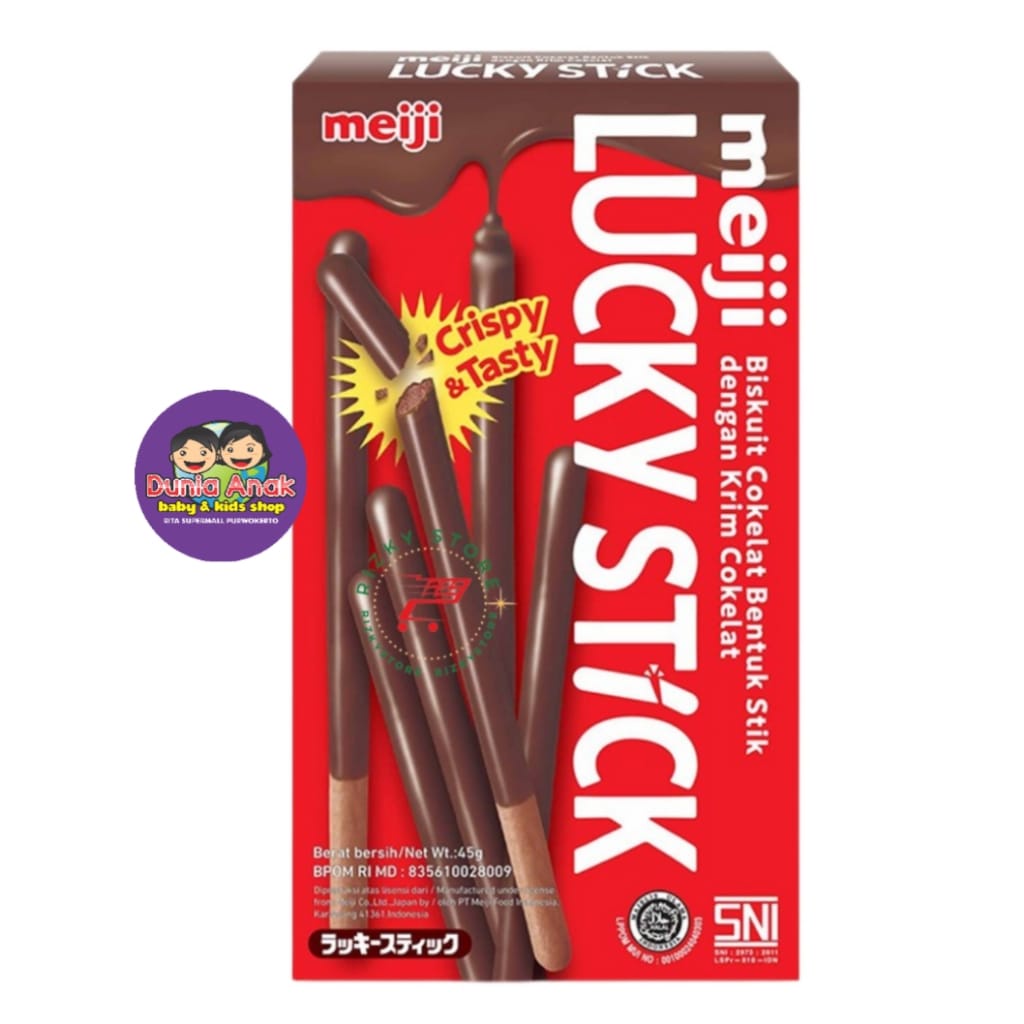 

Meiji Lucky Stick 45gr / Biskuit dengan Krim Cokelat