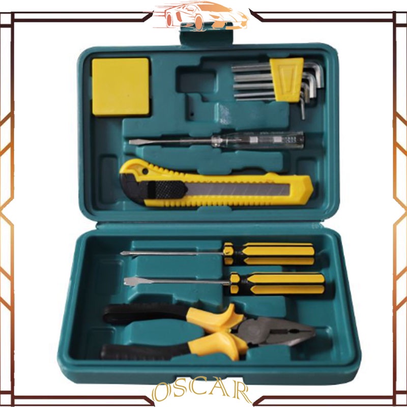 Kunci Set Repairing Tools Box Tool Kit 7pcs in 1 Obeng Tang Meteran Kunci L Cutter Peralatan Perkakas - GJ-3 - Lucky Fortuna