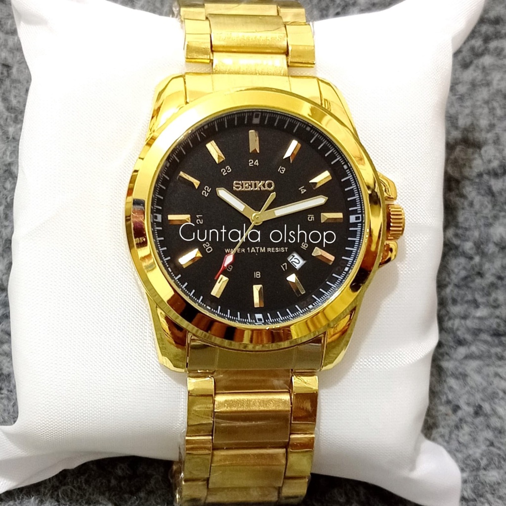 Guntala Olshop,Jam Tanggalan Pria,Jam+Tanggal,Jam Tangan,Jam Tangan Pria,Jam Tangan Warna Emas,Jam P