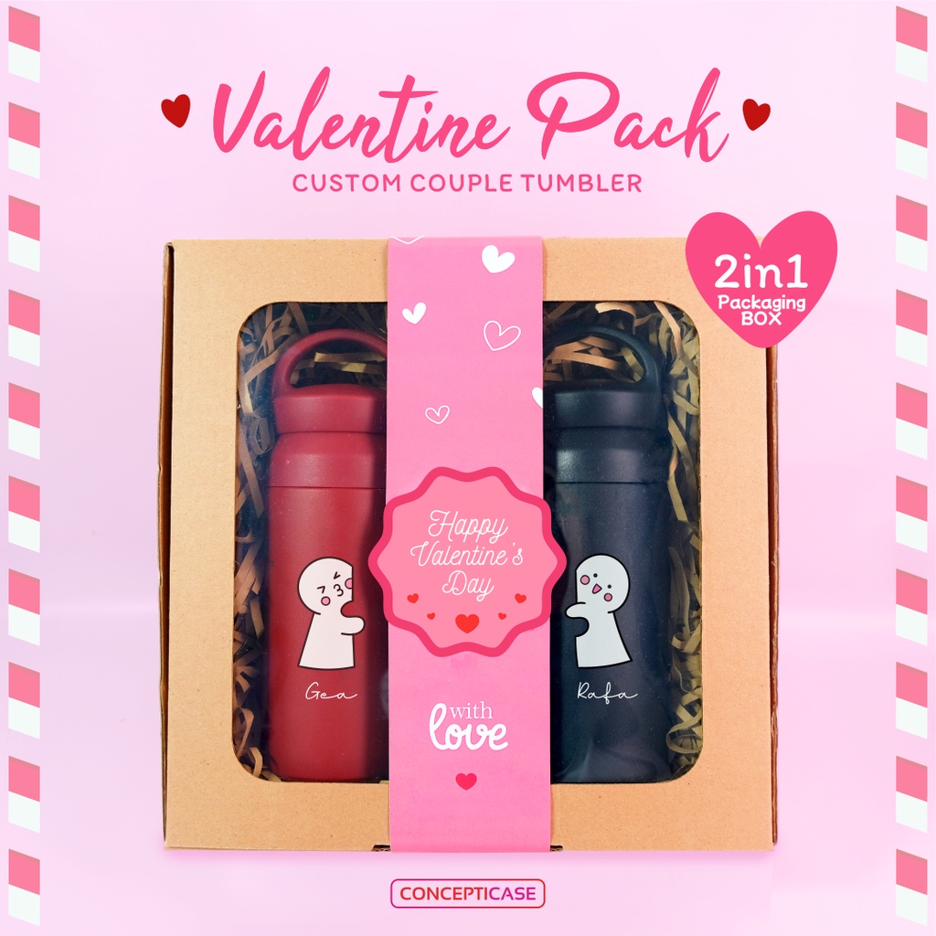 KADO VALENTINE / HAMPERS VALENTINE / GIFT BOX COUPLE / TERMOS TUMBLER HOOK