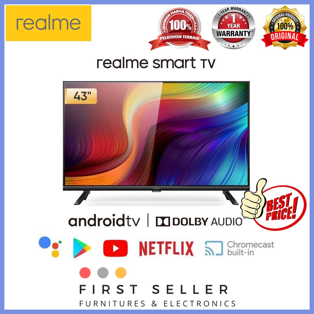 REALME ANDROID SMART TV LED 43 INCH (43 INCH / FHD TV / USB MOVIE)