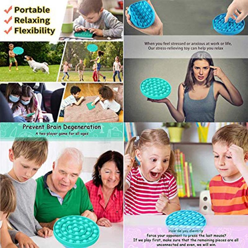 Mary 1Set Mainan BPA Free Papan Dorong Sensory Fidget Squeeze Toy Puzzle Gadget