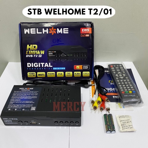 Set Top Box STB Digital / Set Top Box DVB- T2 02 Welhome Set Top Box DVB T2 STB HD CROWN Digital Receiver