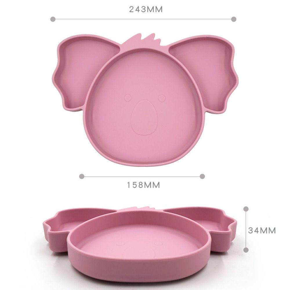 Solighter Silicone Plate Household Storage Tray Balita Tatakan Makan Anak Piring Mangkok