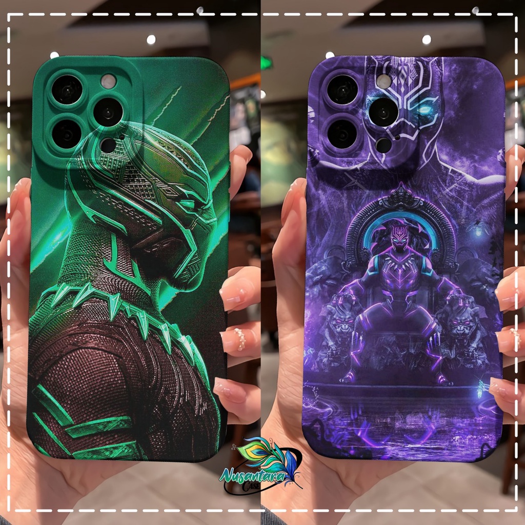 CUSTOM CASE SOFTCASE SILIKON PROCAMERA BLACK PANTHER CUSTOM VIVO Y12 Y16 Y12S Y20 Y21S Y91 Y91C V25 
