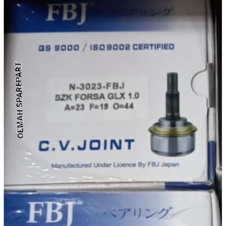 AS RODA LUAR CV JOINT OUTER SUZUKI FORSA GLX 1.0CC UKURAN 19x23x44 (ORIGINAL)