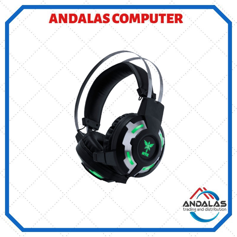 HEADSET HEADPHONE EARPHONE GAMING GAME NYK RGB LED LAMPU NYK NEMESIS HS-N01KUNKKA