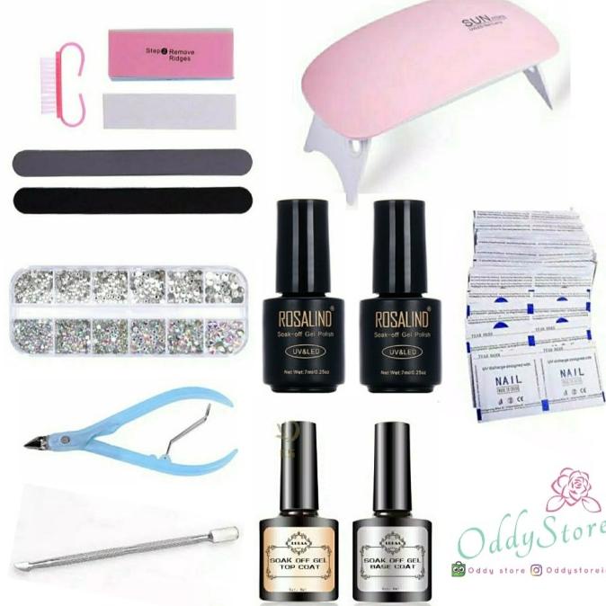 Paket Nail Art UV Gel Set Lengkap Kutek Lampu UV Manicure Pedicure