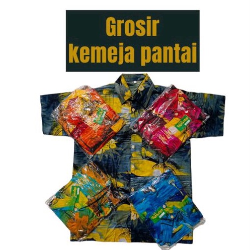 grosir kemeja pantai uk M / kemeja pendek bali / kemeja hawai / kemeja pria wanita