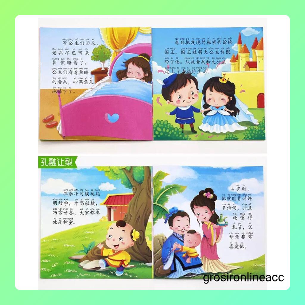 J Story Book kids Anak Belajar English Mandarin Scan QR Code Bilingual cover warna buku