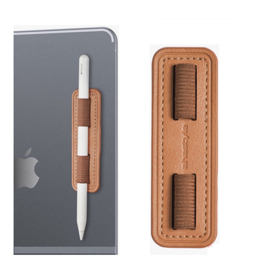 Premium Leather Holder With Elastic Band For Apple Pencil