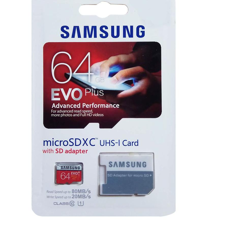 Depan Memory Card Samsung Evo Plus 128GB Class 10 Bergaransi - Micro SD Card Samsung 128GB Evo Plus 