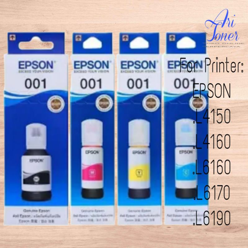 Paketan Tinta EPSON 001 Black 127ML Dan 001 Colour Original