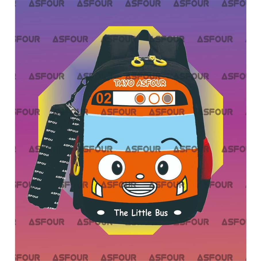 Asfour - PREMIUM Tas anak sekolah laki laki ransel TAYO terbaru 2023 bisa bayar di tempat ( COD )