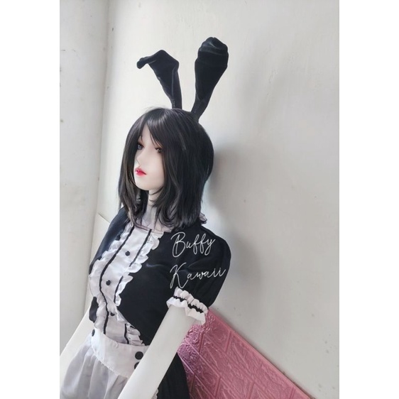 bando kelinci shimakaze playboy bunny girl headband usagi cosplay sexy costume halloween party rabbit black